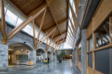 hall with high ceilings