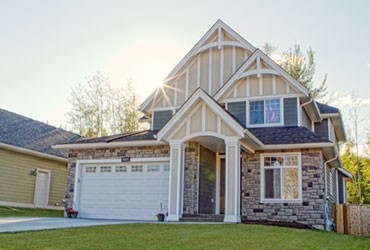 bright yellow trim house